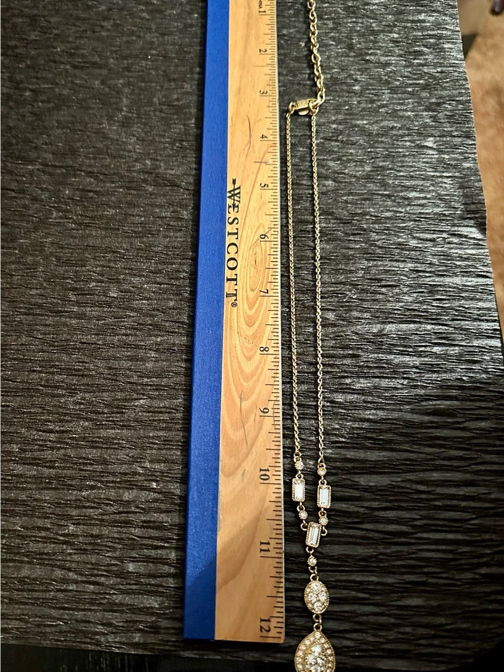 Givenchy Gold-Tone Lavalier Pendant and With Bonus Earrings